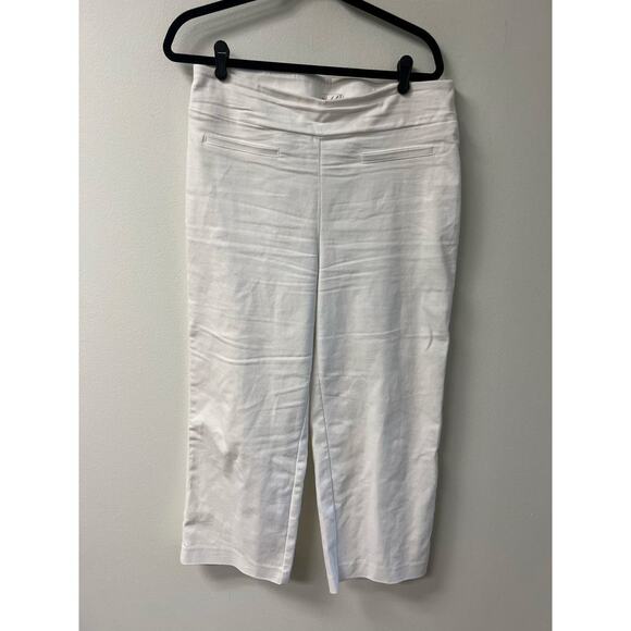 Wonderly White Pull On Wide Leg Jeans Sz 14P - Picture 1 of 3